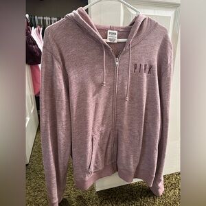 Victoria Secret PINK Full Zip Hoodie Sweatshirt Lightweight XXL